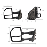 Rétroviseurs latéraux de remorquage XMAXVISION de haute qualité pour F250/F350/F450 Super Duty 1999-2003, nouveaux, avec vitre électrique chauffante, clignotant, ABS+Verre