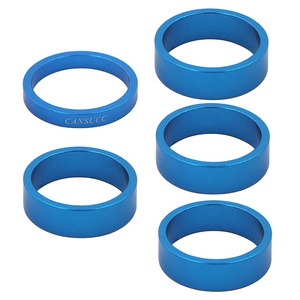 4+1pcs Spacer Kit 34/28.6mm Aluminum Spacer Bicycle <strong>Headset</strong> Washer Raise Handlebar Aluminum Bike Fork Washer Stem Spacers - Product Image 4