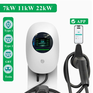 Chargeur mural pour véhicules électriques domestiques 7kW 11kW 22kW Type1 Type2 avec écran LCD intelligent pour véhicules électriques à énergie nouvelle - Product Image 2