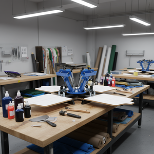 Máquina de Serigrafía DB al por Mayor de 4 Colores y 4 Estaciones Prensa de Seda Giratoria de 360° Prensa de Impresión de Pantalla de 21.2x17.7in - Product Image 2