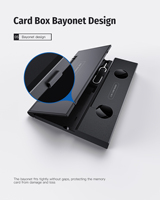 Todo en 1/todo en uno/3 en 1 OEM/ODM USB 3,0 USB C Lector de tarjetas OTG con estuche de almacenamiento de tarjetas Lector de tarjetas SD TF Soporte Mac10 Wi