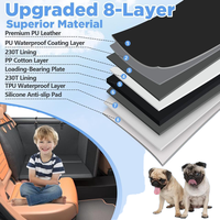 Housse de siège de voiture Joysing en cuir polyuréthane pour chien, fond dur étanche avec fenêtre en maille, extension de siège arrière pour hamac pour animaux de compagnie
