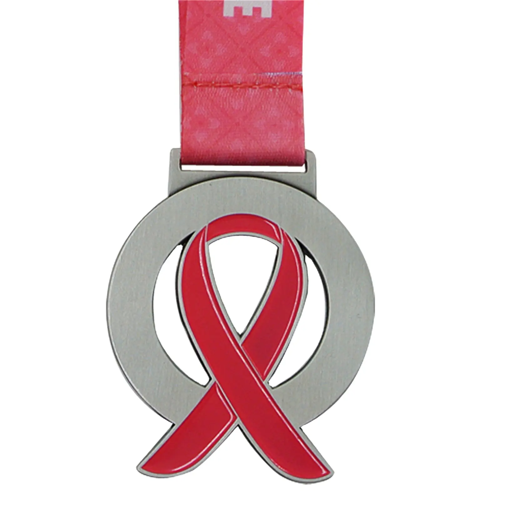 Medalha bronze de farmácia, alta qualidade personalizada, consciência dos seios, medalhão, centro médico de corrida, com fita