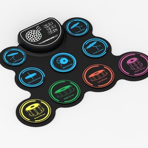 Creativity Roll-Up Electronic <b>Drum</b> 9-Pad With Headphone Jack Built-In Battery For Teenagers Practice - Product Image 2