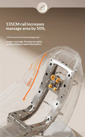 Fauteuil de massage de luxe à gravité zéro avec rail SL, design capsule spatiale, pour usage domestique, massage corporel complet automatique intelligent 4D avec bras mécaniques