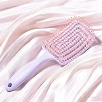 Peigne à dos creux à double usage pour la maison, massage du cuir chevelu, peigne anti-moustiques avec un design de labyrinthe incurvé pour des cheveux lisses