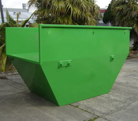 Bac à déchets robuste en acier Q235 de 7m3, bac à déchets extérieur durable avec une capacité de 3000-5000 kg, garantie d'un an pour une utilisation industrielle