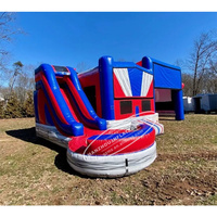 Juego interactivo pantalla de película Ninja Turtles Inflable Bounce House Combo Jump Castle