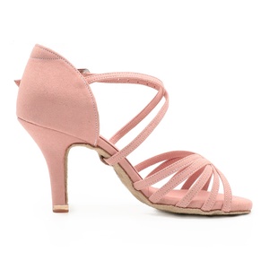 Offre Spéciale en Stock BD danse professionnelle <span class=keywords><strong>Salsa</strong></span> salle de bal pratique <span class=keywords><strong>chaussures</strong></span> rose Performance sandales à talons femmes <span class=keywords><strong>chaussures</strong></span> de danse latine - Product Image 3