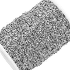 ステンレス鋼女性用メーター,中国ファインジュエリーPvdゴールドウォーターウェーブシンガポールネックレスメーター水波チェーンロール - Product Image 5