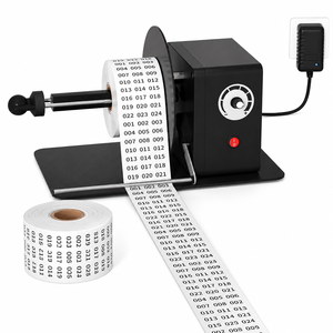 Máquina Rebobinadora de Etiquetas Industriales, Rebobinadora de Rollos de Papel Térmico, Cortador de Tensión Ajustable, Rebobinadora de Etiquetas para Impresora de Etiquetas - Product Image 1