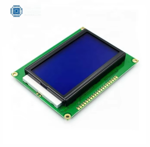 New Stock 12864 LCD 128x64 Character 12864B 5V Blue Yellow-green Screen Backlight LCD Monitor Module LCD12864
