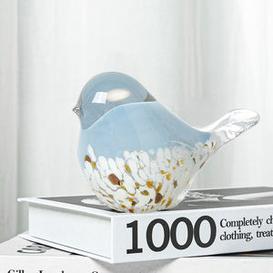 Figura de Pájaro de Cristal Hecha a Mano, Pulida, Ecológica, Azul Pálido, Regalo de Navidad o Cumpleaños, Animales Decorativos Coleccionables, Decoración para el Hogar - Product Image 5