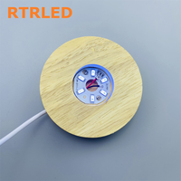 Lampe LED ronde USB 5V à lumière ultraviolette UV LED, lumière noire 395NM 400NM UV395, lumière noire 395, base de lampe LED en bois