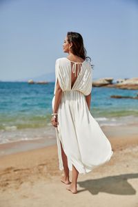 <span class=keywords><strong>Cardigan</strong></span> in cotone <span class=keywords><strong>con</strong></span> spacco e abito da spiaggia <span class=keywords><strong>con</strong></span> cinturino posteriore - Product Image 3