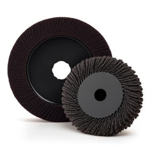 Cepillo abrasivo de nylon con orificios 100x120 mm, vástago de 13 mm para discos de lijado - Product Image 2