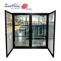 Ventana Abatible de Aluminio con Rejillas y Mosquitera, Certificada AS2047 para Impacto de Huracanes, para Proyectos de Construcción Costera y Apartamentos