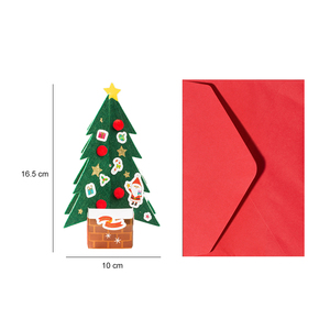 Kit de artesanía de árbol de Navidad de fieltro DIY para niños, decoración de árbol de Navidad de tela no tejida con adornos 3D, perfecto para mesa de vacaciones - Product Image 6