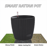 Pots de fleurs suspendus auto-arrosants en plastique, modernes, minimalistes, écologiques, pour intérieur/extérieur, motif circulaire, utilisation en jardin