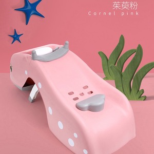 Childrens Shampoo <b>Chair</b> Pink Foldable Reclining <b>Bath</b> Bed For <b>Baby</b> And Child Home Use With Plastic Basin And PP Material - Product Image 1