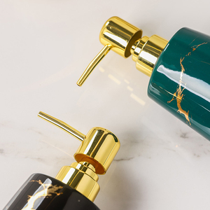 Luxury Simple Press Bottle Bathroom Toilet Shampoo Shower <strong>Gel</strong> Ceramic Empty Sub-Bottle - Product Image 3