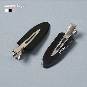 Pinzas para el pelo al por mayor con LOGO personalizado, pinzas de estilismo, pequeñas horquillas para peluquería, barbería, maquillaje, herramienta diaria, horquillas para el pelo en blanco y negro. - Product Image 1