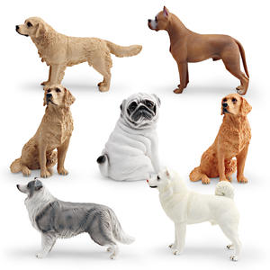 Kinderen Hond Ras Herkenning Speelgoed Gesimuleerde Pug Shiba Inu Dogo Golden Retriever Herder Hond Beeldje Set - Product Image 3