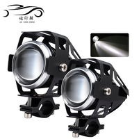 Faro LED Proyector U5 Impermeable IP67 para Motocicleta, Luz Auxiliar Universal de Conducción y Trabajo para Moto, ATV, Scooter