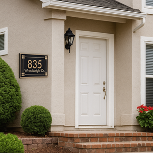 Plaques de porte en aluminium modernes personnalisées pour les numéros de maison, les appartements, les villas, les hôtels - Plaques d'adresse durables - Product Image 5