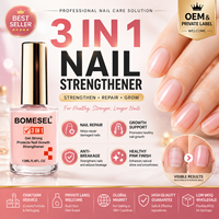 Traitement fortifiant 3-en-1 pour ongles, réparateur et durcisseur, soin des ongles OEM pour ongles faibles et abîmés, produit à marque privée