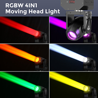 Mini projecteur à faisceau mobile 100W RGBW 4-en-1 LED DMX512, activé par le son, pour scène, DJ, discothèque, soirée, KTV, IP33, 2000-82000 Lumens