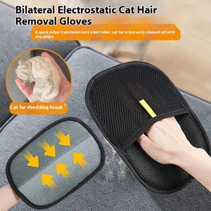 Guantes electrostáticos de doble cara para depilación de gatos para sofá, cama de árbol de gato, limpieza de múltiples escenas, aseo de mascotas, también para el cuidado de perros - Product Image 5