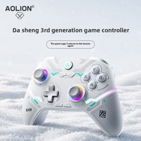 Manette de jeu multiplateforme éco-responsable AOLION ForSwitch2 avec éclairage, double vibration, joystick 2.4G et programmation de macros