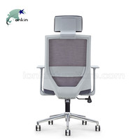 Chaise de bureau ergonomique LONKIN LKC-125-2 de qualité supérieure, dossier mi-haut, réglable en hauteur et avec appui-tête en maille – Meilleure vente