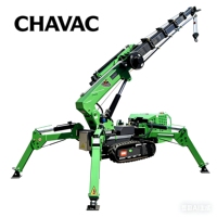 Mini-grue araignée CE, équipement de levage pour murs-rideaux en verre, grue télescopique compacte