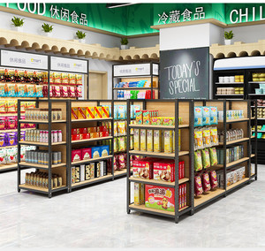 Estantería ajustable de doble cara para tienda, estante de exhibición de madera para supermercado, estante de exhibición de cosméticos - Product Image 4