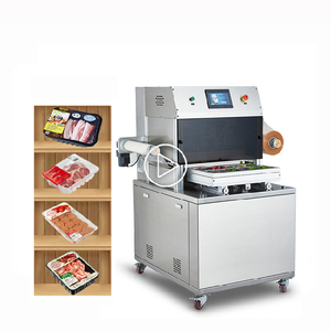 Máquina de Envasado al Vacío Automática Eléctrica DQ305L-E para Bandejas de Frutas, con Atmósfera Modificada y Film Estirable para Bebidas y Productos Químicos - Product Image 1