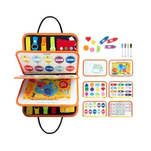 Felt Sensory Board Busy Book Montessori Toddler Space Theme Busy Board Toy Quiet Book Foldable Felt Activity Book - Product Image 1