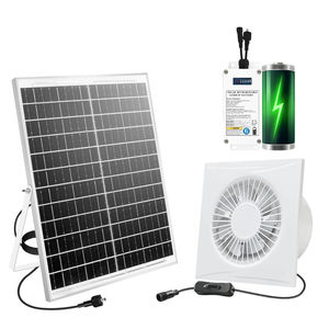 Ventilador de Extracción Solar de Alta Eficiencia de 4 Pulgadas y 25W con Batería de 4A para Ventilación sin Escobillas, Impermeable y Alimentado por Energía Solar YX-XB-4C+25W+4A - Product Image 1