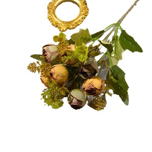 Capullos de Rosa Artificiales, 8 Cabezas por Ramo, Flor de Seda, Capullos de Té Otoñales para Decoración del Hogar, Accesorios de Fotografía - Product Image 5