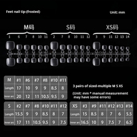Nouveau givré orteil faux ongles conseils brillant pied ongle Patch à la main portant une presse courte sur les ongles pour les orteils 24 pièces