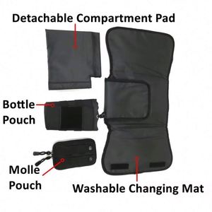 Sac à langer tactique multi-poches grande capacité pour papa et maman, résistant aux taches, échantillon gratuit - Product Image 3