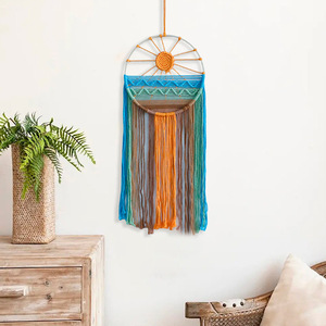 Macramè <span class=keywords><strong>parete</strong></span> appesa giallo Tie-Dye tramonto decorazione della <span class=keywords><strong>parete</strong></span> per arazzo <span class=keywords><strong>soggiorno</strong></span> decorazione della <span class=keywords><strong>parete</strong></span> - Product Image 2