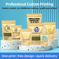 Sachets Doypack Personnalisés en Papier Kraft Jaune Mat Imprimés par Gravure, Recyclables, avec Fermeture Zip, Emballage Alimentaire de Qualité pour Chips