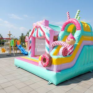 Casa hinchable inflable de helado de grado comercial con tobogán Juegos al aire libre Combo Nuevo diseño Candy Jumping Castle <span class=keywords><strong>en</strong></span> venta - Product Image 4