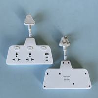 Adaptador de Enchufe Universal de Plástico para Pared con 3 Tomas de Corriente, 3 Puertos USB, Carga Rápida de 20W, 13A