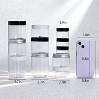 Venta al por mayor vacío de diferentes capacidades 50ML 80ML 100ML 120ML 150ML 200ML 250ML crema cosmética tarro de plástico para mascotas con tapa de aluminio
