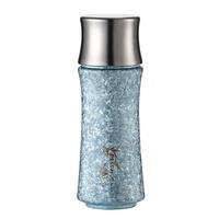 Botol Titanium Drop Water, Cangkir Titanium Murni, Flask Vakum Titanium, Tutup Magnetik Buka Cepat, Desain Elegan dengan Seksi Bambu, Hadiah Bisnis