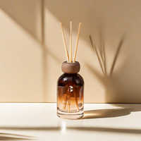 2025 gros bouchon en bois brun diffuseur bouteille luxe emballage personnalisé bâton de rotin naturel diffuseur de roseau