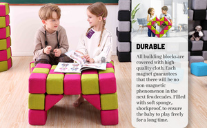 Ropecube vải từ mềm khối xây dựng cho trẻ em, từ lớn đa cảnh khối, đồ chơi giáo dục, 1200 miếng - Product Image 3